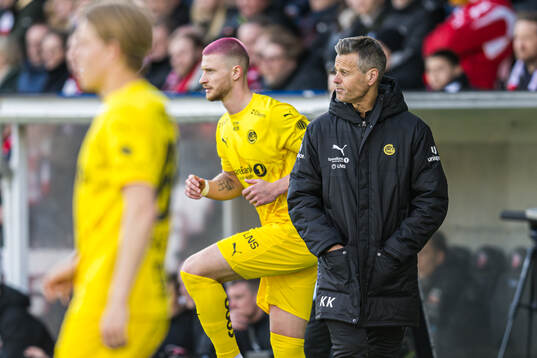 Kasper Høgh of Bodø/Glimt and Kjetil Knutsen, head coach