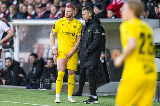 Kasper Høgh of Bodø/Glimt and Kjetil Knutsen, head coach