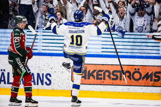 Leksands Anton Johansson jublar