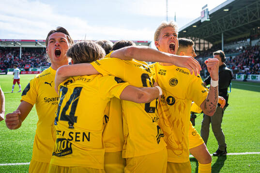 Fredrik Bjørkan of Bodø/Glimt celebrates