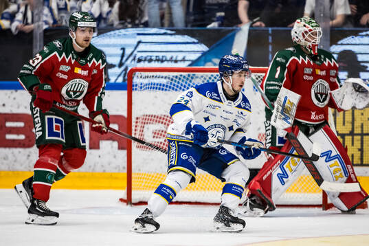 Frölundas Linus Högberg och Leksands Arvid Eljas