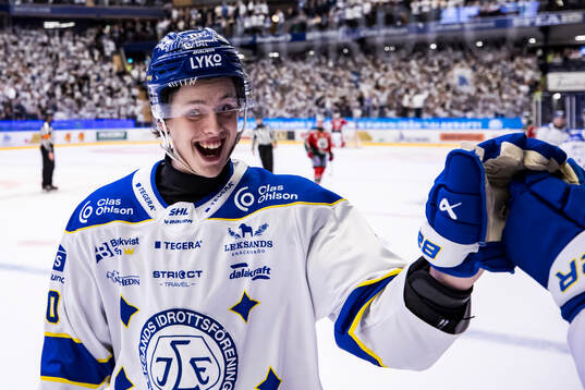 Leksands Anton Johansson jublar