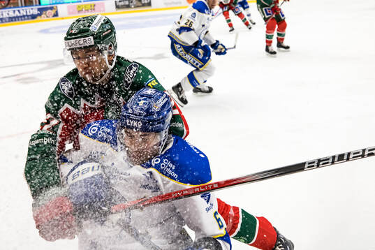 Frölundas Noah Hasa och Leksands Alexander Lundqvist