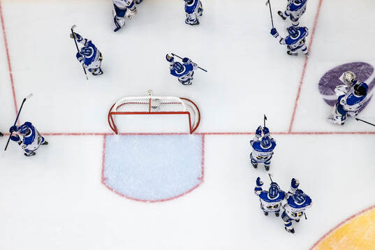 Leksands spelarna jublar