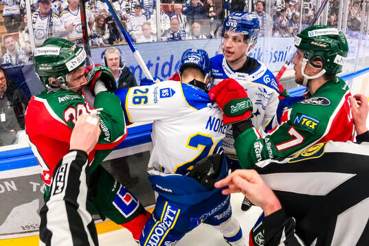 Frölundas Mikael Ruohomaa och Leksands Patrik Norén