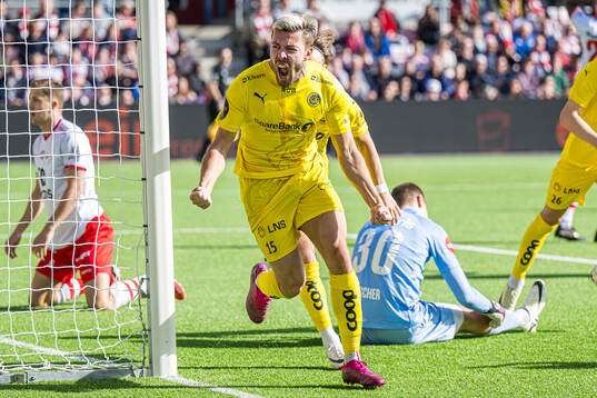 Fredrik Bjørkan of Bodø/Glimt celebrates