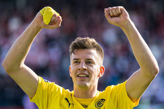 Jostein Gundersen of Bodø/Glimt celebrates
