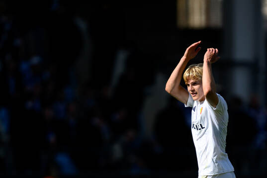 Djurgårdens Lucas Bergvall jublar