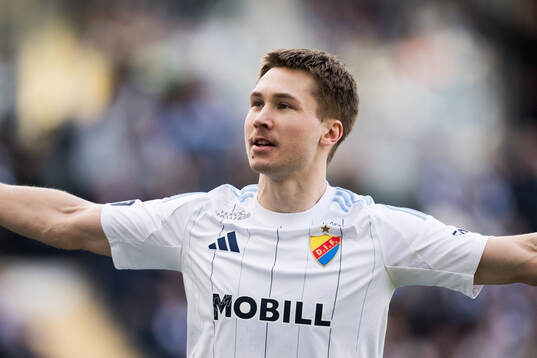 Djurgårdens Miro Tenho jublar