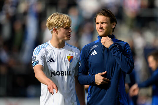 Djurgårdens Lucas Bergvall och Albin Ekdal