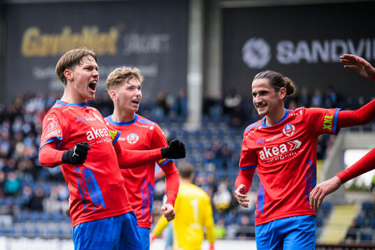 Helsingborgs Taylor Silverholt jublar