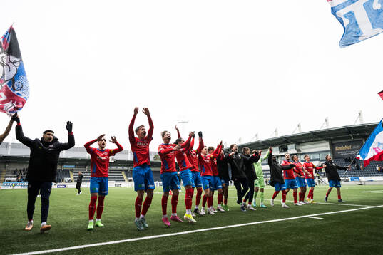 Helsingborgs spelare jublar