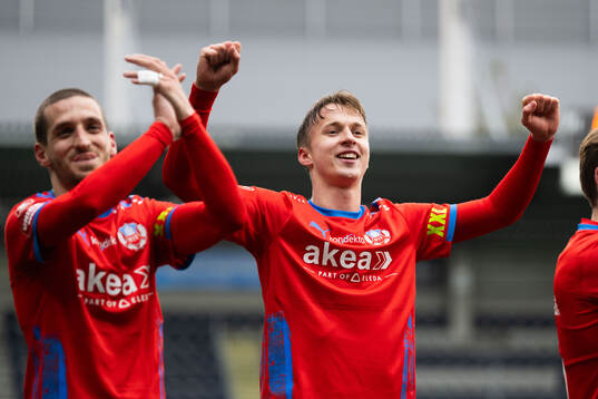 Helsingborgs Lukas Kjellnäs jublar