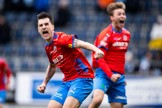 Helsingborgs Jon Birkfeldt jublar