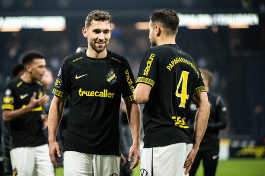AIKs Benjamin Tiedemann Hansen och Sotirios Papagiannopoulos