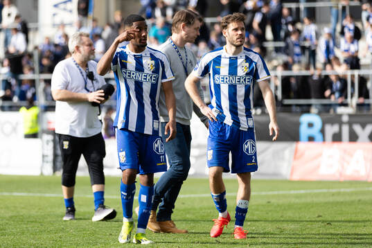 IFK Göteborgs Paulos Abraham och Emil Salomonsson deppar