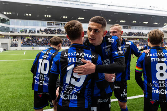 Sirius Noel Milleskog jublar med Yousef Salech