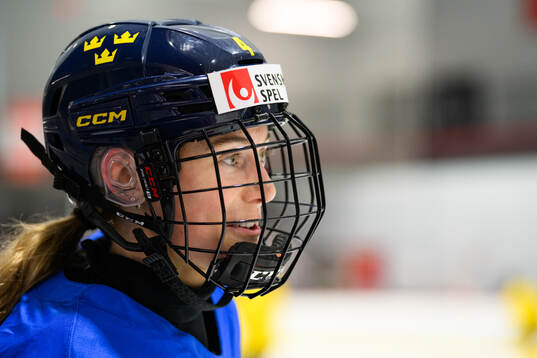 Linnéa Andersson of Sweden at a practice session
