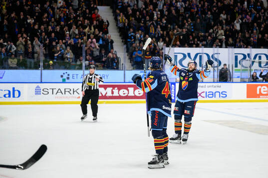 Djurgårdens Olle Liss jublar