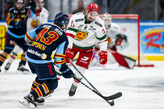 Djurgårdens Kalle Loponen och Moras Fabian Ilestedt