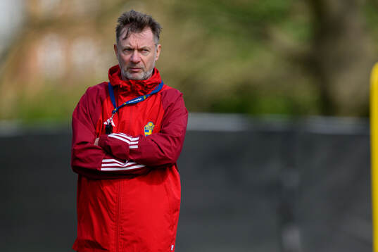 Head coach Peter Gerhardsson of Sweden of the Swedish