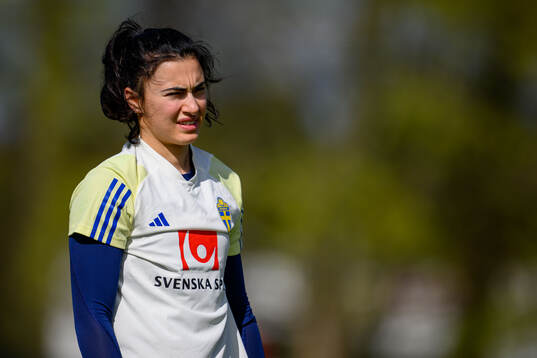 Goalkeeper Zecira Musovic of Sweden of the Swedish women's