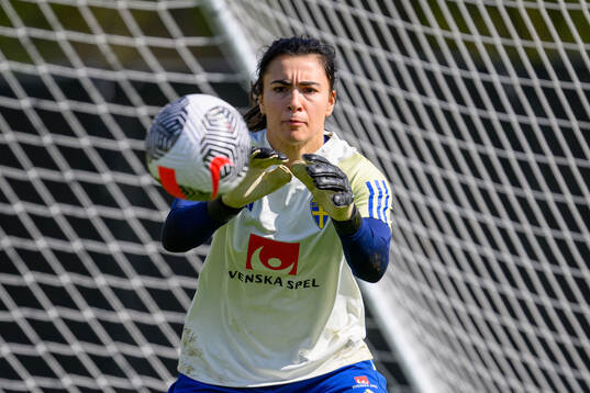 Goalkeeper Zecira Musovic of Sweden of the Swedish women's
