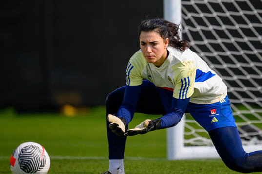 Goalkeeper Zecira Musovic of Sweden of the Swedish women's