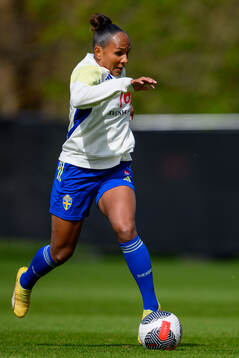 Madelen Janogy of Sweden of the Swedish women's national