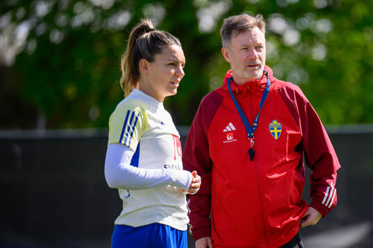 Johanna Rytting Kaneryd and Head coach Peter Gerhardsson of