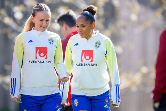 Matilda Vinberg and Madelen Janogy of Sweden of the Swedish