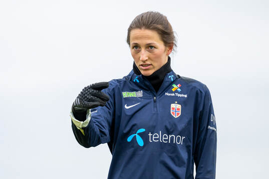 Goalkeeper Cecilie Fiskerstrand of the Norwegian women's