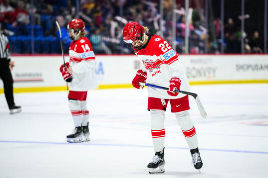Sofie Skott of Denmark looks dejected