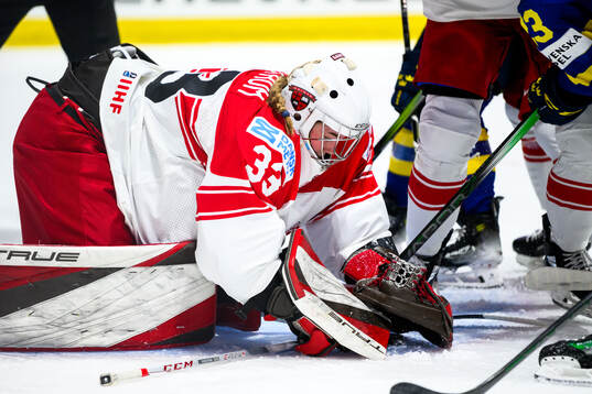 Goaltender Emma-Sofie Nordstrom of Denmark