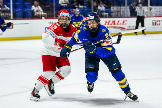 Mille Sorensen of Denmark and Ebba Hedqvist of Sweden