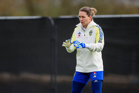 Goalkeeper Jennifer Falk of Sweden of the women's national