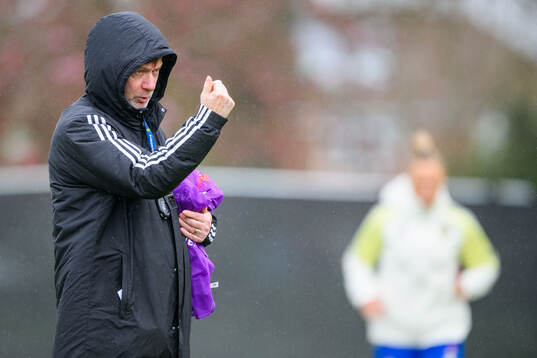 Head coach Peter Gerhardsson of Sweden of the women's