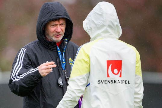 Head coach Peter Gerhardsson of Sweden of the women's