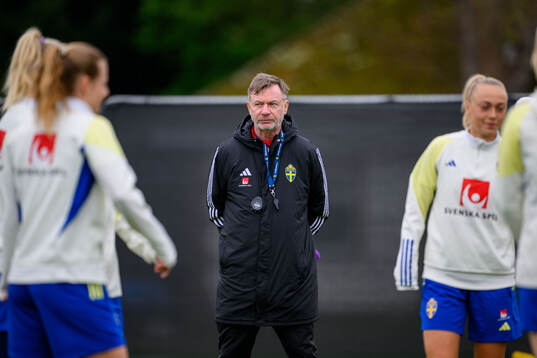 Head coach Peter Gerhardsson of Sweden of the women's