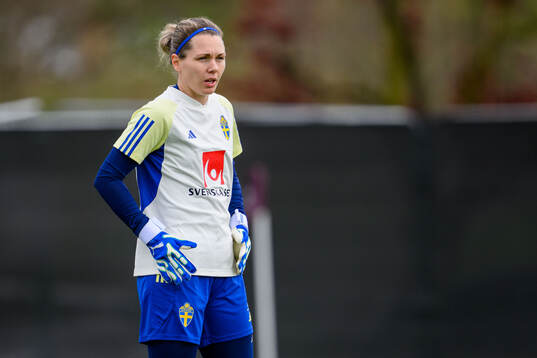 Goalkeeper Jennifer Falk of Sweden of the women's national