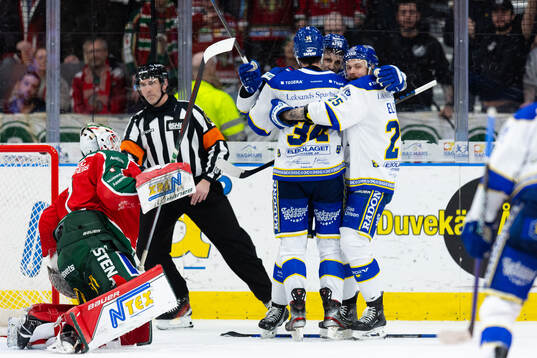 Leksands Lukas Vejdemo jublar