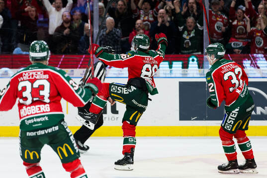 Frölundas Erik Thorell jublar