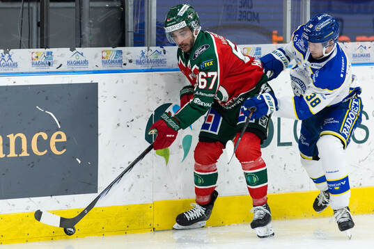 Frölundas Jayden Halbgewachs och Leksands Olle Alsing