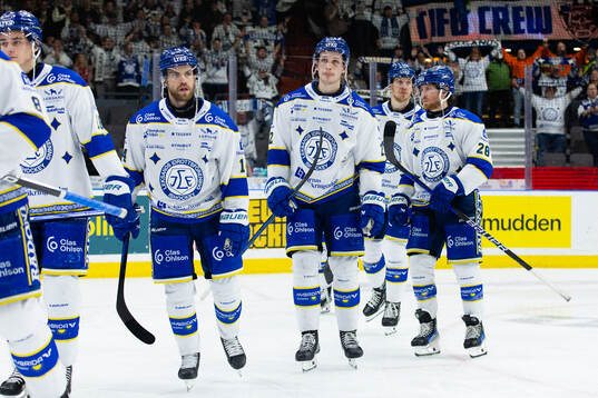Leksands Oskar Lang och Lukas Vejdemo  deppar och tackar