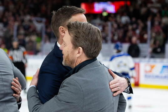 Frölundas tränare Roger Rönnberg och Leksands tränare