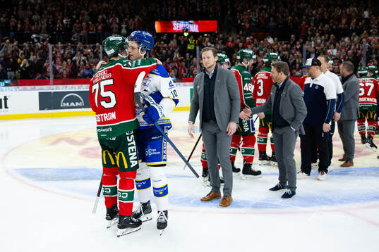 Frölundas David Edstrom och Leksands Anton Johansson