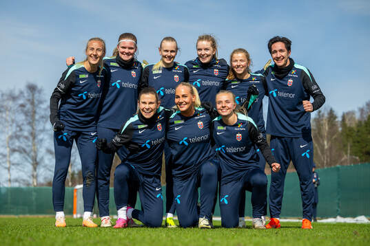 Players of the Norwegian women's national football team
