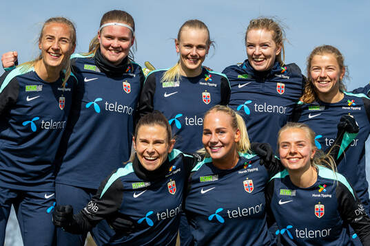 Players of the Norwegian women's national football team