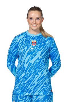 Goalkeeper Guro Pettersen of the Norwegian women's national