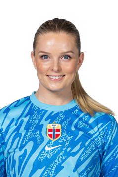 Goalkeeper Guro Pettersen of the Norwegian women's national